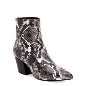 All Saints NEW Aster Snakeskin Booties